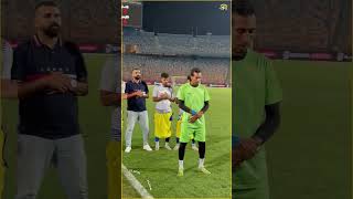 لاعبو الألومنيوم يؤدون صلاة المغرب بين شوطي المباراة [upl. by Adner]