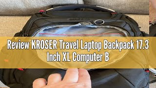 Review KROSER Travel Laptop Backpack 173 Inch XL Computer Backpack with Hard Shell Saferoom RFID Po [upl. by Htebsil]