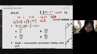 Ulangkaji Peperiksaan akhir Tahun Matematik F4 Jumaat 181024 [upl. by Tay309]