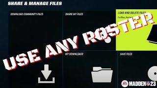 How To Use Any Roster In Madden Franchise Mode [upl. by Neyugn]