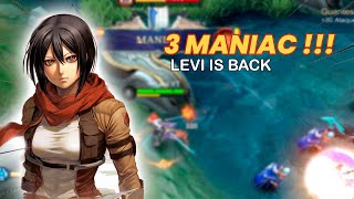 Gameplay Fanny 3 maniac  Mobile Legends [upl. by Cnahc524]