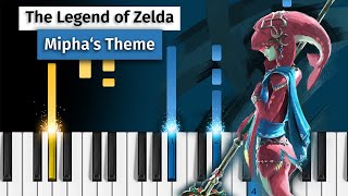 Miphas Theme  The Legend of Zelda Breath of the Wild  Piano Tutorial [upl. by Yerac]