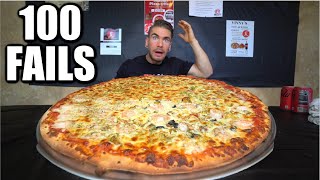 FREE PIZZA FOR LIFE IF YOU CAN BEAT THIS PIZZA CHALLENGE  The Biggest Pizza Challenge In Chicago [upl. by Lluj734]