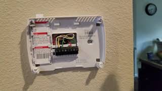 How to change batteries on Honey Well thermostat [upl. by Enael723]