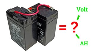 6  volt  batteries  series  and  parallel  connection  two batteries in series 45Ah battery [upl. by Kenric]