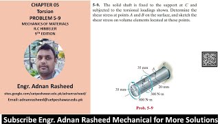 59 Chapter 5 Torsion  Mechanics of Material Rc Hibbeler [upl. by Suzetta797]