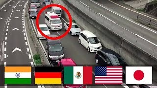 ⛔Cuando pasa una ambulancia ¿Cómo reaccionan los coches en diferentes países🚑 [upl. by Pietro]