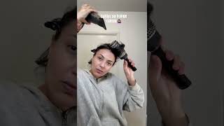 Tuto frange rideaux 🪮repost hairstyle [upl. by Lilian]