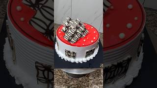 New Strawberry Cake Design Full Tutorial cake strawberrycake viral trending shorts [upl. by Willabella]