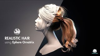 Tutorial 3d realistic hair [upl. by Nylkaj]