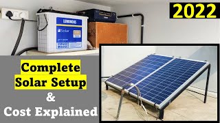 Solar Power Backup for Home Complete Setup Details 2022 [upl. by Acinimod]