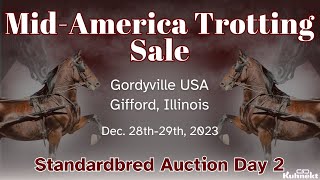 Standardbred Sale Day 2  2023 Mid America Trotting Sale [upl. by Erhard462]