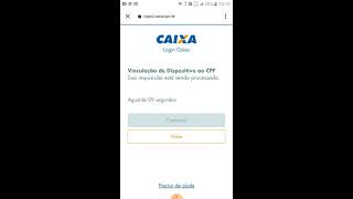 Vinculação do Dispositivo ao CPF  Caixa Tem  ERRO [upl. by Buna]