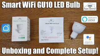 Smart GU10 WiFi Bulb no Hub Required Works with Alexa and Google Home Hands on Review and Test [upl. by Trbor]