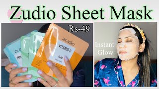 Zudio Sheet Mask Review Sheet Mask for Glowing Skin viral sheetmaskreview ​⁠Meenurawat30 [upl. by Weissberg]