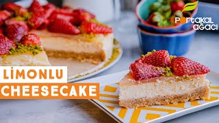 Limon Soslu Çilekli Cheesecake  Cheesecake Yapmanın tüm Püf Noktalarıyla [upl. by Ariek968]