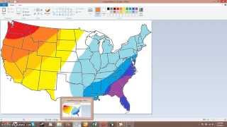 how to make a weather map using windows paint [upl. by Ennagroeg]