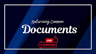 General Notary Work Notarizing Estate Documents [upl. by Esital384]