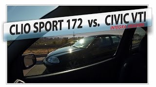 Clio Sport 172 vs Civic EK VTI integra headers [upl. by Aihsatsan93]