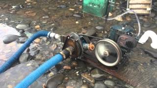 Gold Dredge DIY 3 inch part 2 15quot nozzle test [upl. by Guendolen254]