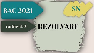 Rezolvare Model BAC 2021  Informatica  Subiect 2  Stiinte ale Naturii [upl. by Shel]