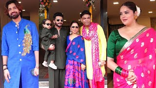 Dheeraj Dhooper Poonam Sinha Vishal Singh At Sandiip Sikcand Residence For Ganpati Darshan [upl. by Nrublim]