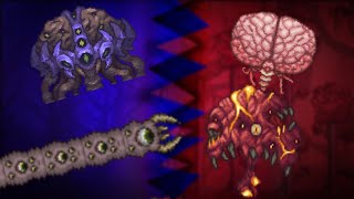 Terraria Perforator and Brain of Cthulhu Vs Hive Mind and EOW ll Smash Bros Mod Tmodloader 144 [upl. by Orgell752]