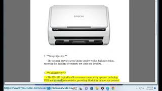 Epson DS530 Review Epson DS530 software download Epson DS530 scanner install [upl. by Ellehc329]