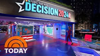 See behindthescenes tour of NBC News’ 2024 Election Night set [upl. by Priscella]