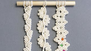 3 FLORAL MACRAME LEAF PATTERNS FOR MICRO amp MACRO MACRAMÉ [upl. by Osmo588]