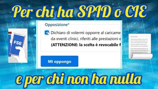 Fascicolo sanitario elettronico  Tutorial per non dare il consenso [upl. by Nnylakcaj]