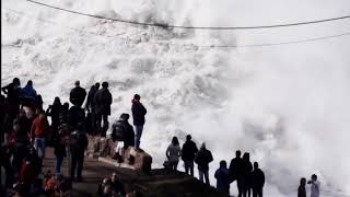 Imagens impressionantes das grandes ondas de Nazaré [upl. by Earlie]