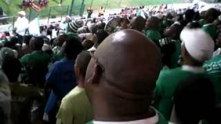 bloemfontein celtic fans singing Wavin Flag world cup song on 2 march 2011 [upl. by Bullis610]