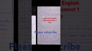 10th class English answer key fa1fa1 20242510th English answer key fa1self assessment 1 [upl. by Ravo]