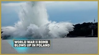 World War II bomb found in Poland explodes underwater [upl. by Nelia]