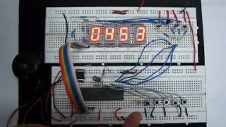 Seven Segment Digital Alarm Clock using 8051 Microcontroller [upl. by Aihsemak791]