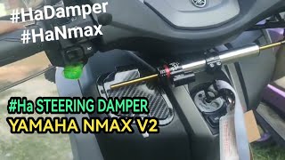 How to install steering damper Matris Yamaha Nmax V2 scooter skuter Malaysia selain jenis Ohlins GPS [upl. by Gambrill]