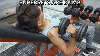 Why Supersets Are Dumb For Building Muscle [upl. by Eustashe]