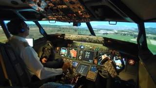 FSX Boeing 737 full cockpit simulator  Landing in Tivat LYTV Montenegro [upl. by Inalaek]