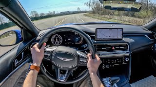 2024 Genesis G70 33T Sport Prestige  POV Test Drive Binaural Audio [upl. by Akemrej]