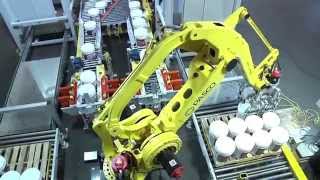 Robotic Pail Palletizing System with FANUC Palletizing Robot  PASCO [upl. by Vaios]