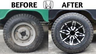 HOW TO PAINT THE WHEELS ON YOUR CAR INTO MAGS  JUST BY 3D PAINTING STEEL RIMS [upl. by Hanley]