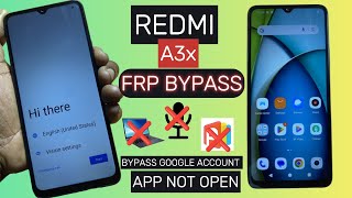 Redmi A3x FRP Bypass 💯 Google Account Unlock  New Method 🔥2024 💯 [upl. by Revned660]