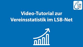 Tutorial zur Vereinsstatistik im LSBNet [upl. by Godewyn639]