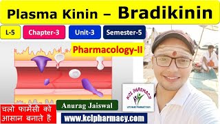 Bradikinin  Plasma Kinin Biosynthesis Metabolism Receptor Agonist  L3 Ch1 Unit3 Pharmacology [upl. by Slayton]