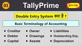 Double Entry System  Basic Terminology of Accounting Capital Assets Liability  Tally Prime 3 [upl. by Silrak]