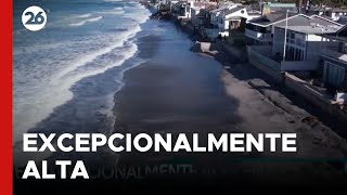 Marea excepcionalmente alta en California en medio de la ola polar en Estados Unidos [upl. by Liagiba]