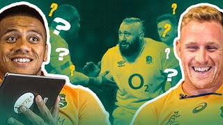 Wallabies Players Test Their Australia v England Rugby Trivia [upl. by Carrnan976]