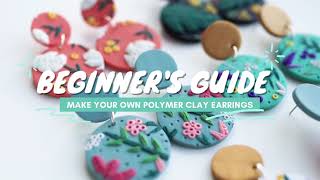 DIY Polymer Clay Earrings  Beginners Guide  Clay Earrings Tutorial [upl. by Lletnahc]