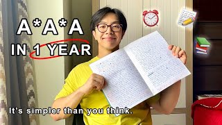 How I Got AAA in A Levels in 1 Year Study  Time Management Tips [upl. by Ahsennod]